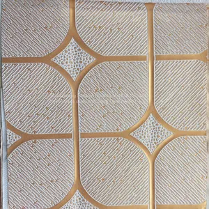 238#/996# ETC. Golden PVC Ceiling Embossed Film/PVC Film/PVC Foil 1230mm*600m*0.07mm thumbnail-4