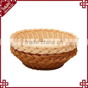 Plastic Rattan Empty Picnic Baskets Wholesale for Fruit Display thumbnail-3