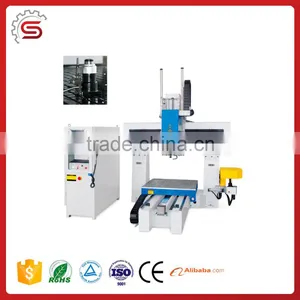 High Quality Woodworking Carve Machine 5AXIS Cnc Router STR1212A-ATC thumbnail-1