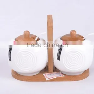 Hot Sale High Quality Pottery Canister Sets / Pottery Canisters Set/2pcs Set Pottery Kitchen Canisters thumbnail-1