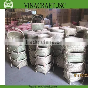 Vietnam Bamboo Laundry Basket With Legs thumbnail-1