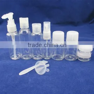9pcs Cheap Travel Bottle Set Transparent Plastic Travel Bottle Set Travel Bottle Kit thumbnail-1