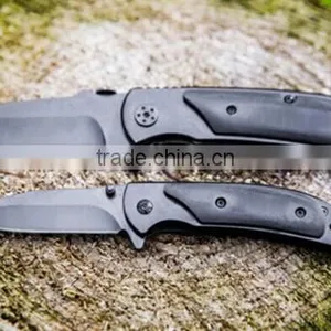 OEM Pocket Survival Camping Knife With Wooden Handle thumbnail-6
