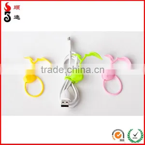 2015 Novelty Beautiful Sprout Shape USB Cable and Earphone Wire Silicone Cable Binder thumbnail-1