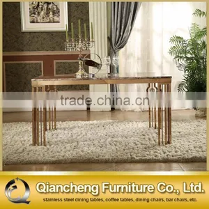 Rose Gold and Marble Dining Table Set Stainless Steel Furniture thumbnail-4