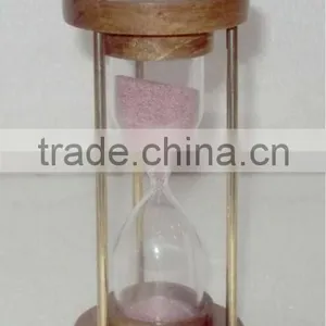 Wood Sand Timer, Hourglass Sand Timer, Minute Sand Timer, Sand Hourglass, Hourglass Timer, Brass Sand Timer, Timer thumbnail-1