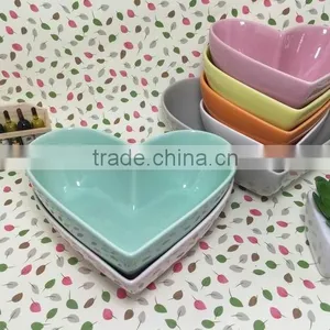 Stocked Heart Shape Sala Bowl,ceramic Soup Bowl for Microwave Oven thumbnail-3