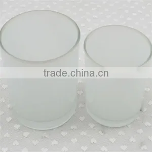 Frosted Cylinder Glass Candle Holder thumbnail-1