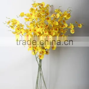 Yellow Dancing Orchids Artificial Decorative Dancing Orchids Flowers for Wholesale thumbnail-1