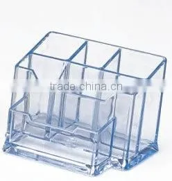 Hot Selling Deskstop Transparent Square Plastic Pen Holder thumbnail-1