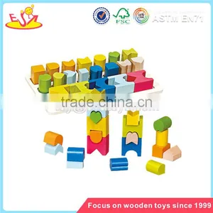Wholesale Hot Wooden Stacking Puzzle Blocks Toy Colorful Wooden Stacking Puzzle Blocks Toy W13A017 thumbnail-2