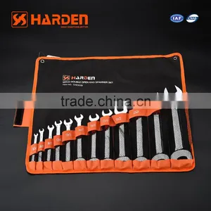 12pcs Double Open -end Spanner Set Handle Tools Chrome Vanadium Spanner thumbnail-1