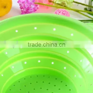 Food Grade Material Foldable Silicone Washing Up Bowl,Silicone Strainer thumbnail-6