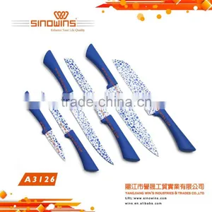 A3126 New Design 6pcs Non-stick Coating Stainless Steel Kitchen Knife Set thumbnail-2