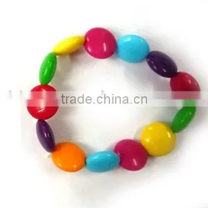 Rainbow Resin Beads Bracelet /colorful Beads Bracelet thumbnail-1