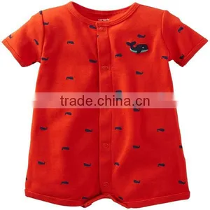 Baby Printed Romper Wholesale / Organic Baby Romper / Cotton Baby Romper thumbnail-3