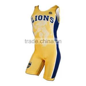 Make Your Own Custom Breathable Cheap Wrestling Singlets thumbnail-3