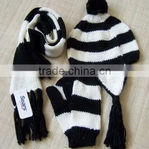 Kids 3pcs Scarf Hat Glove Knitted Sets thumbnail-1