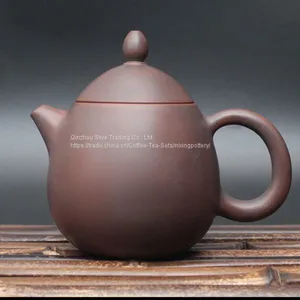 Pot China Pure Hand Engraving Dragon Egg Nixing Pottery Tea Pots Tea Set thumbnail-1
