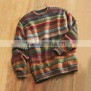 Latest Design Fancy Pullover Knitted Man Wool Sweater thumbnail-4