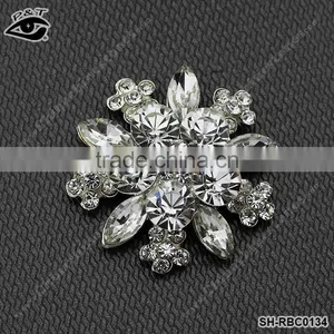 Wholesale Rhinestone Pin Brooches Cheap Crystal Pins for Wedding Clothing Cards thumbnail-1