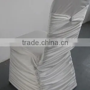 Lycra Spandex Chair Cover With Pleats and Diamond Buckle thumbnail-1
