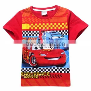 Hot Movie Cars T-Shirt for Kids Wholesale Cartoon Movie T-Shirts With Cheap Price Promotion Cars Cotton T-shirts for Children thumbnail-5