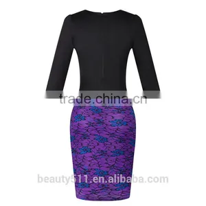 2017 New Style Bodycon Flower Dresses Floral Casual Plus Size SD31 thumbnail-6