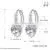 New Arrival Cute Stud Silver Jewelry Earrings Latest Hanging Rhinestone Clip On Earrings thumbnail-4