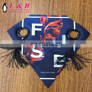 Print Fabric Applique Patch With Tassel thumbnail-2