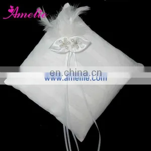 AW1407 Wedding White Welcomed Ring Pillow thumbnail-1