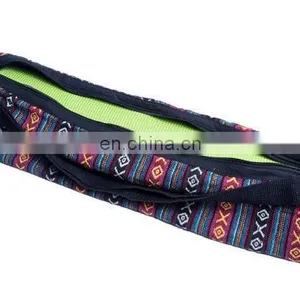 Handmade Yoga Mat Bag Totes Crossbody Bags Zipper With Cotton Lining Ethnic Hand Work Yoga Bag Mat Thai Ikat Cotton Wholesale thumbnail-2