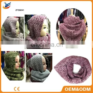 Eco-Friendly Knit Hooded Scarf of Good Seals thumbnail-6