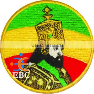 Rastafari King Alpha Patch | Rasta Patch | Rasta King Round Patch thumbnail-1