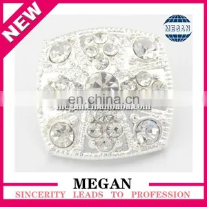 Wholesale Rectangle White Rhinestone Acrylic Button for Headband Decoration thumbnail-1
