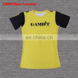 Sublimation Print Tee Compression Sports Shirts thumbnail-1