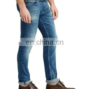 Diznew Wholesale Zipper Fly 98% Cotton Fabric Jeans Trousers Plain Mens Selvedge Denim Jeans thumbnail-6
