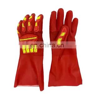 Chemical Resistance Anti Impact PVC Coated Gloves For Oil Drilling thumbnail-2
