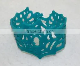 2016 Custom Bracelet Silicon Hollow Cuff Bangle Bracelet Unisex Bracelet thumbnail-5