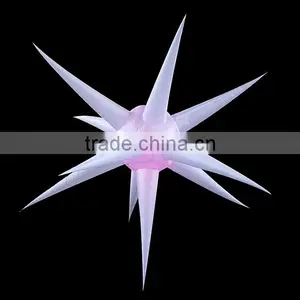 Custom High Quality Crooked Led Light Inflatable Ceiling Hanging Decoration for Party Bar Club Decoration thumbnail-1