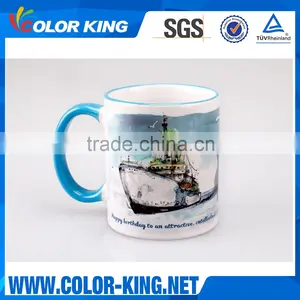 Manufacturer Wholesale Sublimation 11oz Top Grade Rim Colourful Mug thumbnail-3