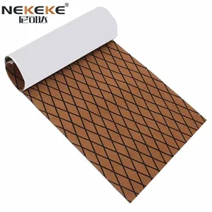 EKEKE 6mm Light Brown Boat Flooring EVA Foam Composite Decking China Synthetic Teak Decking Flooring Outdoor thumbnail-3