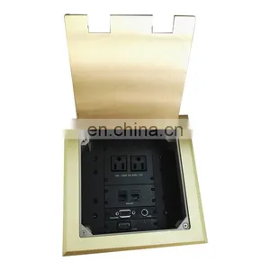 Stainless Steel RJ45 Data XLR Usb Universal Electrical Floor Box Socket thumbnail-1