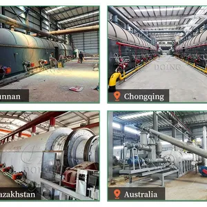Best Price Waste Rubber Tyres Pyrolysis Plant for Convert Solid Waste Tires Into Fuel Oil Recycling Machine thumbnail-2