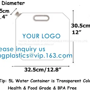 WATER BAGS, WATER POUCHES, Wine Bag With Spout,Aluminum Foil Bag With Spout Tap Wine Pouch,spout Pouch/Food Grade Liquid Beverage Bag With Spout/Ru thumbnail-3