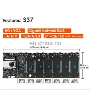 S37 Motherboard for CPU Set 8 Video Card Slot for DDR3 Memory Integrated VGA Interface Low Power thumbnail-4