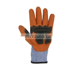 Finger Protector Protective HPPE Nitrile Coated Cut Resistant Level 5 Working Hands Impact Safety Gloves thumbnail-3