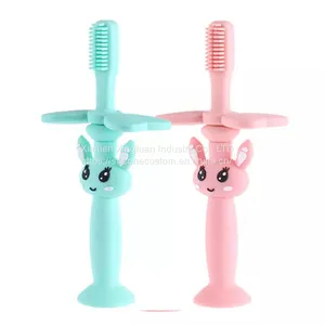 Food Grade Silicon Toothbrush Rabbit Shaped Baby Toothbrush thumbnail-1