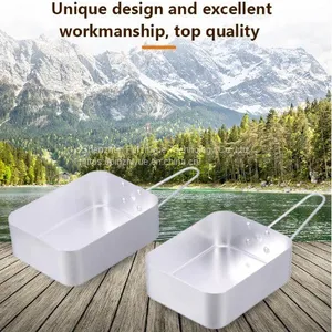 China Supplier 2 Sets Aluminum Lunch Box Aluminum Mess Tin for Sale thumbnail-5
