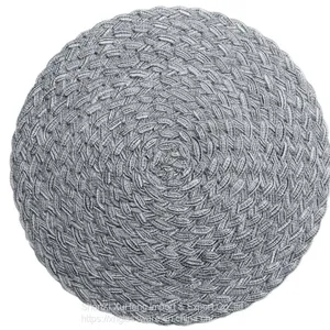 Hot Sale Eco-friendly Stocked Round Fabric PP Woven Placemat For Dinning Table Decoration thumbnail-2
